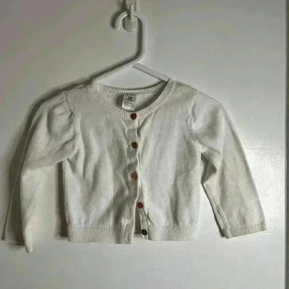 Baby Gap Girl’s Denim Dress and Carters White  Cotton Sweater 12-18 months - Picture 7 of 11